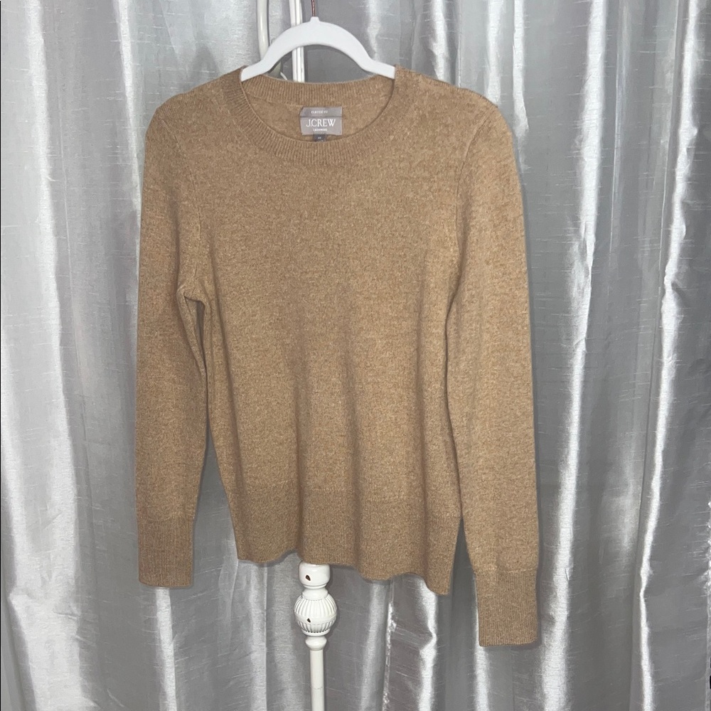 J. Crew Women's Crewneck Sweater in Camel Tan